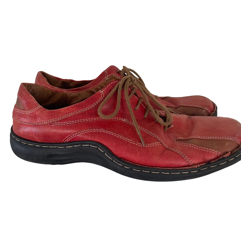 Josef Seibel Leather Lace-Up European Comfort Women's US 8-8.5 / 39 EU Red Shoes